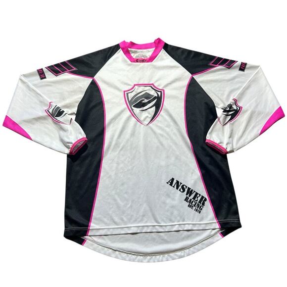Answer Racing Y2K Pink Black White MX Jersey - Picture 1 of 7